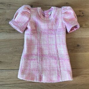 LoveShackFancy pink tweed toddler dress, size 3-4T